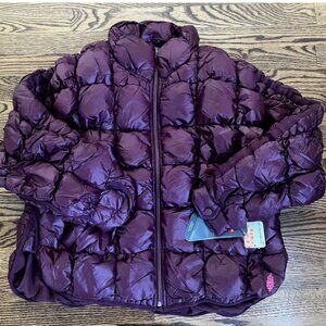Free People Pippa Packable Puffer Jacket Women's Size Small -Glossy Maroon Wine